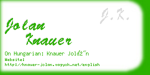 jolan knauer business card